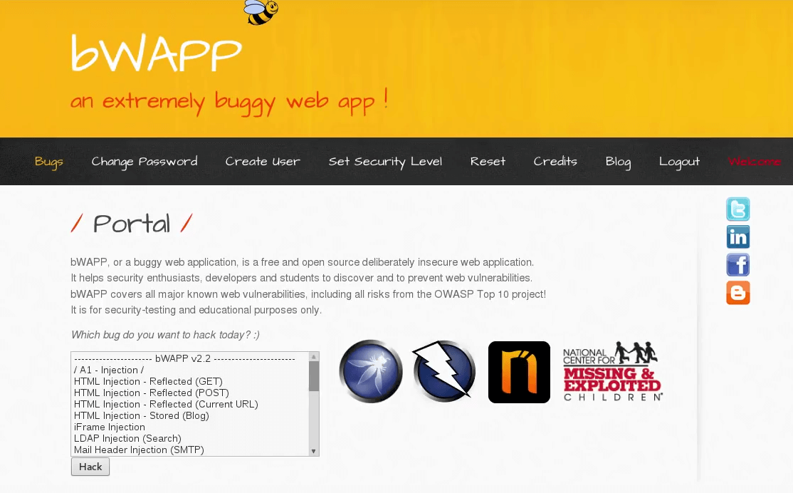 BWAPP web application