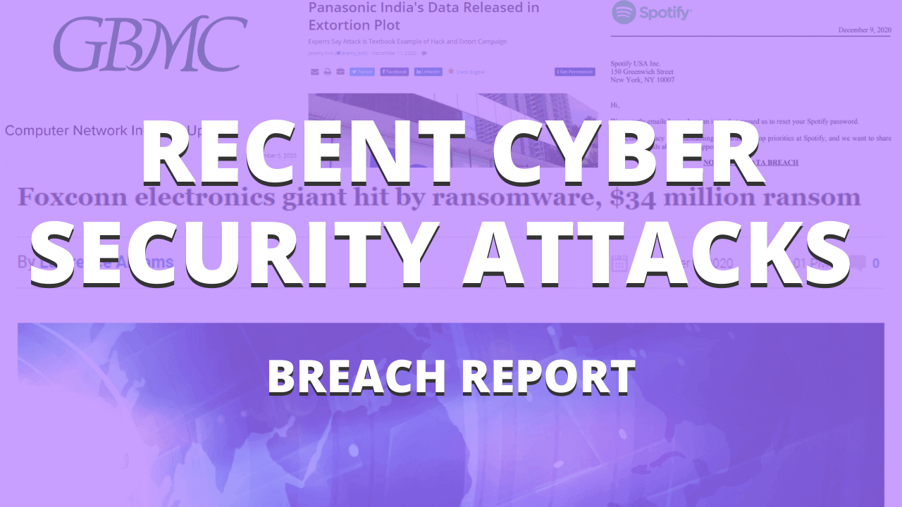 recent cyber security attacks - breach report