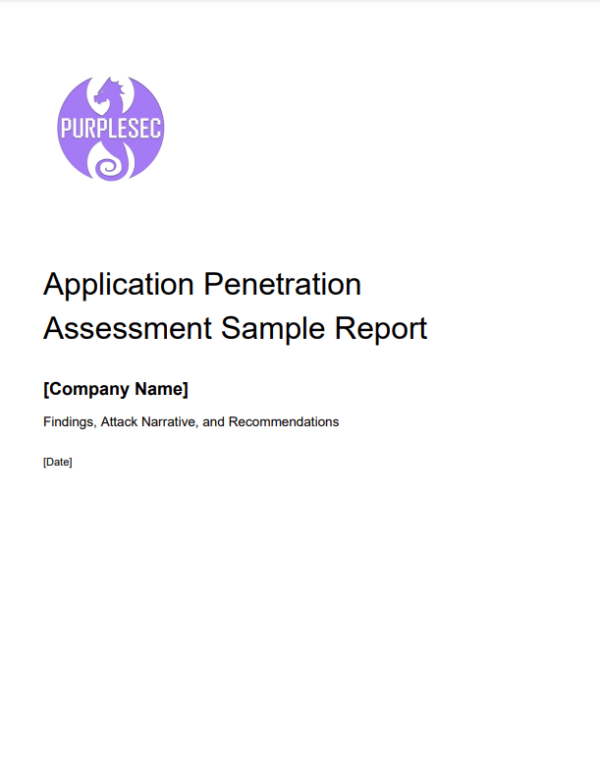 sample web application penetration test report