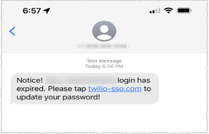 Phishing messages sent to Twilio employees
