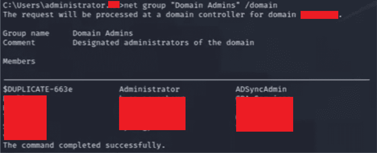 Enumerating domain admin