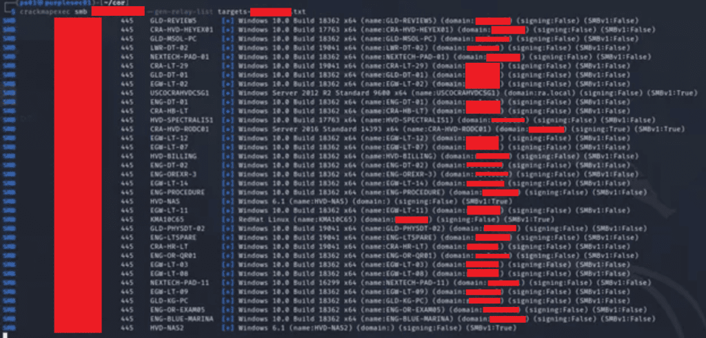 scan for live hosts via the SMB protocol