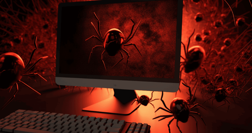 malicious software attacking a computer